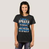 Apraxia Awareness Blue Ribbon Apraxia Krieger T-Shirt (Vorne ganz)