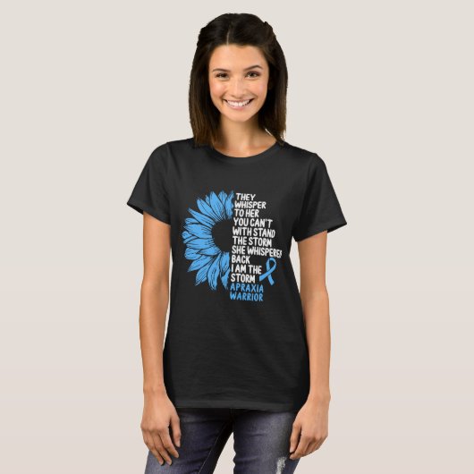 Apraxia Awareness Blue Ribbon the Storm T-Shirt (Vorne ganz)