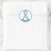 Apraxia Warrior Ribbon White Round Sticker (Tasche)