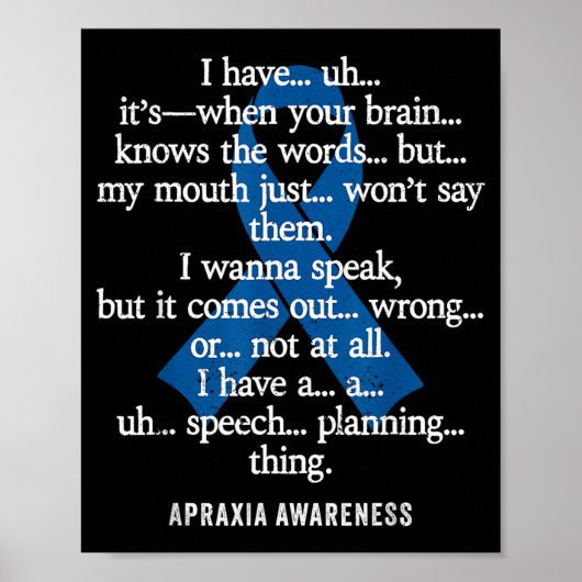 Apraxie-Bewusstsein Apraxie-Krieger Poster (Vorne)
