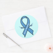 Apraxie Sensibilisierungsband mit Flügeln Runder Aufkleber (Umschlag)