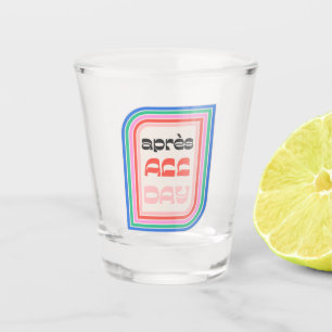 Après All Day 70er Retro-Gestreifter Typ Shotglas Schnapsglas
