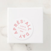 Après All Day Pink Junggeselinnen-Abschied Wappen Geschenkanhänger (Beispiel)