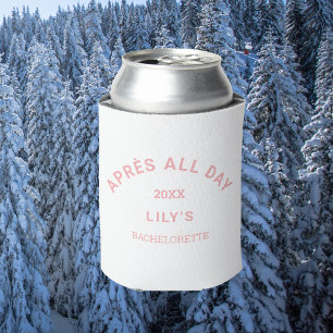 Après All Day Pink Junggesellinnen Ski Party Abzei Dosenkühler