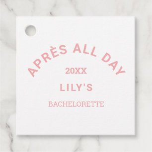 Après All Day Pink Junggesellinnen Ski Party Quadr Geschenkanhänger