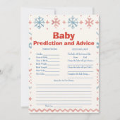 Après Bébé Baby Predictions & Advice Card Einladung (Vorderseite)