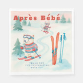 Après Bébé Baby Ski Eisbär Fuchs Wald Serviette (Vorderseite)