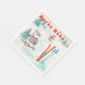 Après Bébé Baby Ski Eisbär Fuchs Wald Serviette (Ecke)