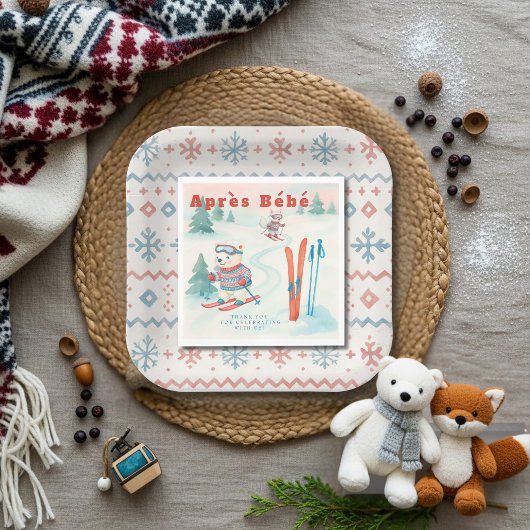 Après Bébé baby ski Polar bear Fox woodland Serviette