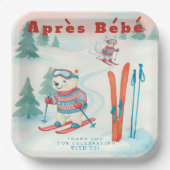 Après Bébé Babyski Polarbär Fuchs Wald Pappteller (Vorderseite)