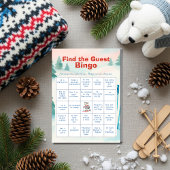 Après Bébé Find The Guest Bingo Card Einladung