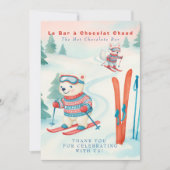 Après Bébé SKi Baby Boho Hot Chocolate Bar Sign Einladung (Vorderseite)