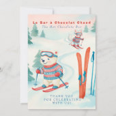 Après Bébé SKi Baby Boho Hot Chocolate Bar Sign Einladung (Rückseite)