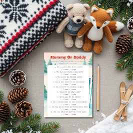 Après Bébé ski baby Guess Who Game card Einladung