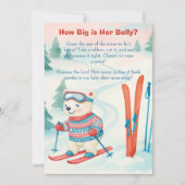 Après Bébé Ski Baby How Big Is Her Belly sign Einladung (Vorderseite)