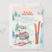 Après Bébé Ski baby Polar Bear Cards & Gifts Sign Einladung (Vorderseite)