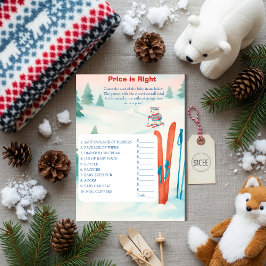 Après Bébé Ski Baby Price is Right Game card Einladung