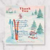 Après Bébé Skibaby Waldtiere Winter Geschenkanhänger (Vorderseite)