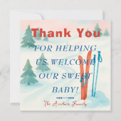 Après Bébé Skilabor & Entbindungsstation NICU Kra Dankeskarte (Vorderseite)