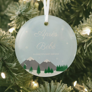 Après Bébé Winter Baby Shower Ornament Aus Glas