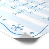 Après Bébé Winter Baby Shower Welcome Poster (Ecke)