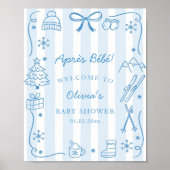 Après Bébé Winter Baby Shower Willkommen Poster (Vorne)