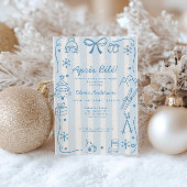 Après Bébé Winter Boy Registry QR Code Baby Shower Einladung