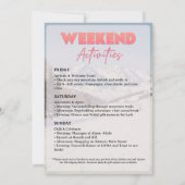 Après & Champagne Bachelorette Weekend Getaway Einladung (Rückseite)