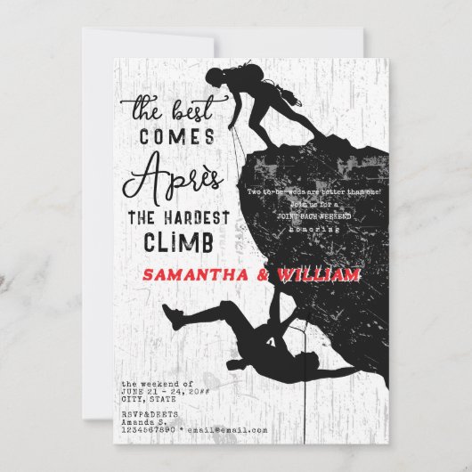 Après Climb Rock Klettersteig Gemeinsamer Bach Einladung (Vorderseite)