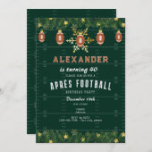 Après Fußball Weihnachtssport Geburtstagsparty Einladung (Vorne/Hinten)