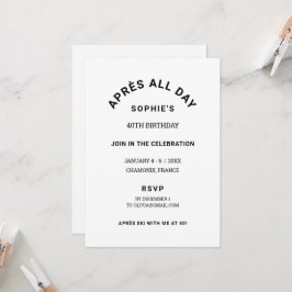 Après Ganztägiger Winter 40. Geburtstag Skiwoche Einladung