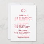 Après Ganztägiger Winter Rot 40. Geburtstag Skiwoc Einladung (Rückseite)