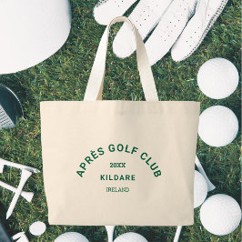 Après Golf Club Forest Green Golf Social Creme Jumbo Stoffbeutel
