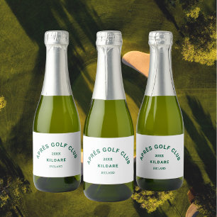 Après Golf Club Forest Green Golf Social Creme Schaumweinetikett