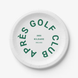 Après Golf Club Forest Green Golfers Soziales Wapp Pappteller
