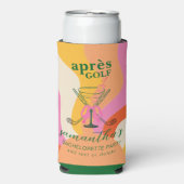 Aprés Golf Martini Coquette Bow Bachelorette Party Selters Dosenkühler (Seltzer Vorderseite)