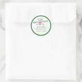 Aprés Golf Martini Coquette Schleifchen Junggesell Runder Aufkleber (Tasche)