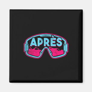 Après, Retro-Ski-Schneebrett-Vintage-80er-90er-Ski Magnet