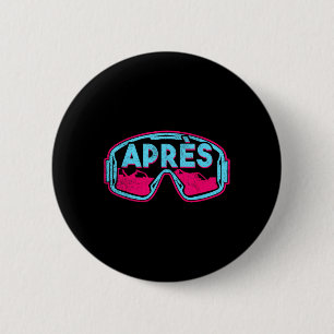 Après, Retro-Ski-Schneebrettfahren Vintage 80er 90 Button