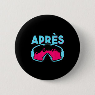 Après, Retro-Skibrille Vintage 80er 90er Skiausrüs Button