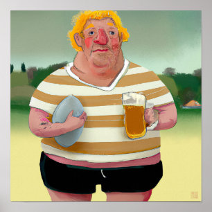 Après Rugby - Rugby Painting Print Poster