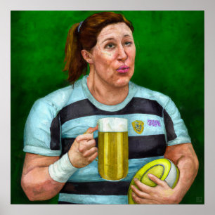 Après Rugby - Rugby Painting Print Poster