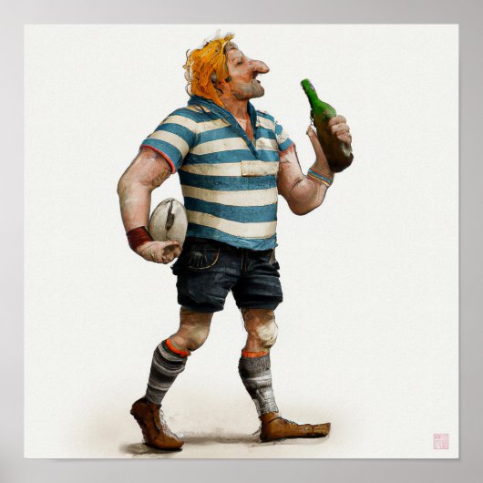 Après Rugby - Rugby Painting Print Poster (Vorne)