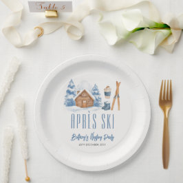 Apres Ski Baby Dusche Winter Nesting Party Pappteller