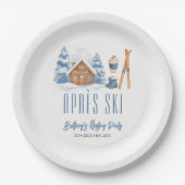 Apres Ski Baby Dusche Winter Nesting Party Pappteller (Vorderseite)