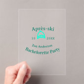 Après-ski bachelorette party turquoise hat name da acryleinladungen (Insitu (Handheld))