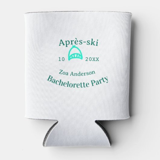 Après-ski bachelorette party turquoise hat name da dosenkühler (Vorderseite)