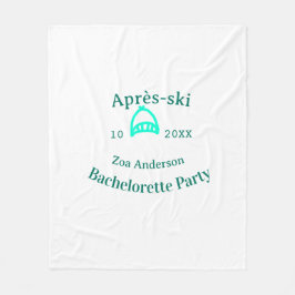 Après-ski bachelorette party turquoise hat name da fleecedecke