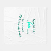Après-ski bachelorette party turquoise hat name da fleecedecke (Vorderseite (Horizontal))