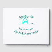 Après-ski bachelorette party turquoise hat name da gästebuch (Rückseite)